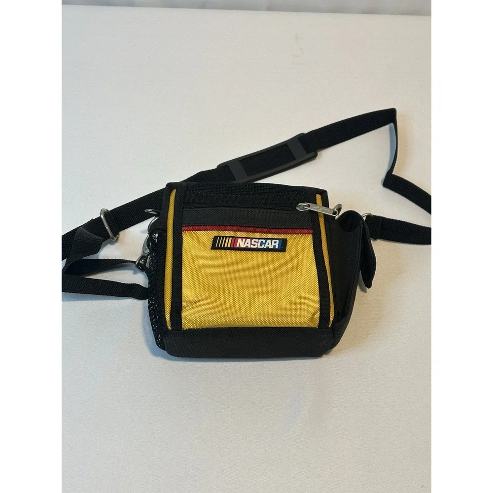 NASCAR Camera Bag Shoulder Bag Yellow w/Logo Vintage